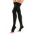 Duomed Advantage 30-40 mmHg Thigh High w/Beaded Top Band, Open Toe, Black