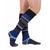 Rejuva Motley Stripe Knee High Compression Socks, Black/Blue
