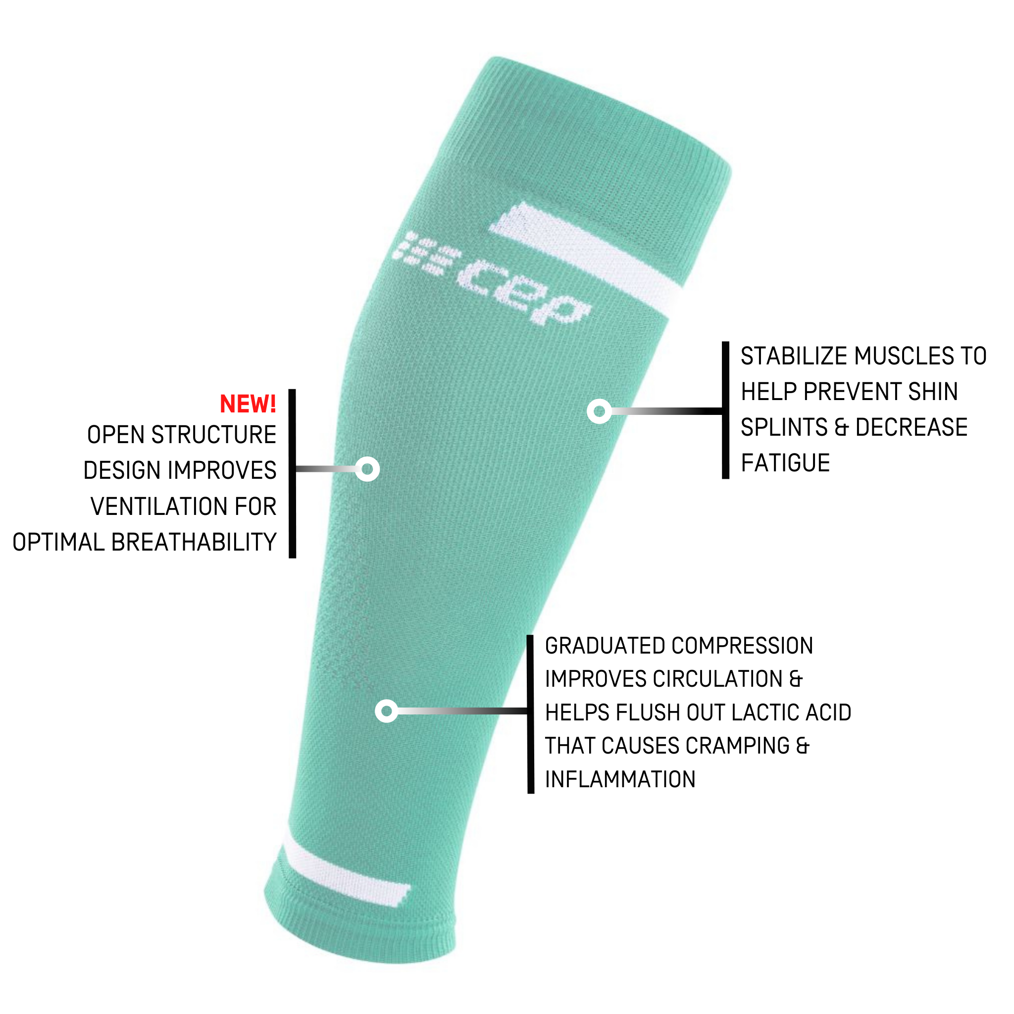 CEP The Run Compression 4.0 Calf Sleeves - Men's 