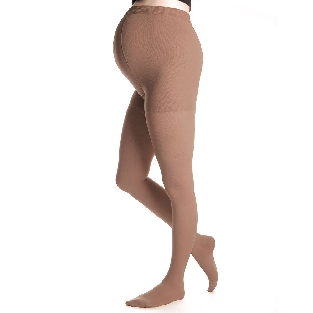 Thigh high compression stockings with silicone band CCL2 duomed