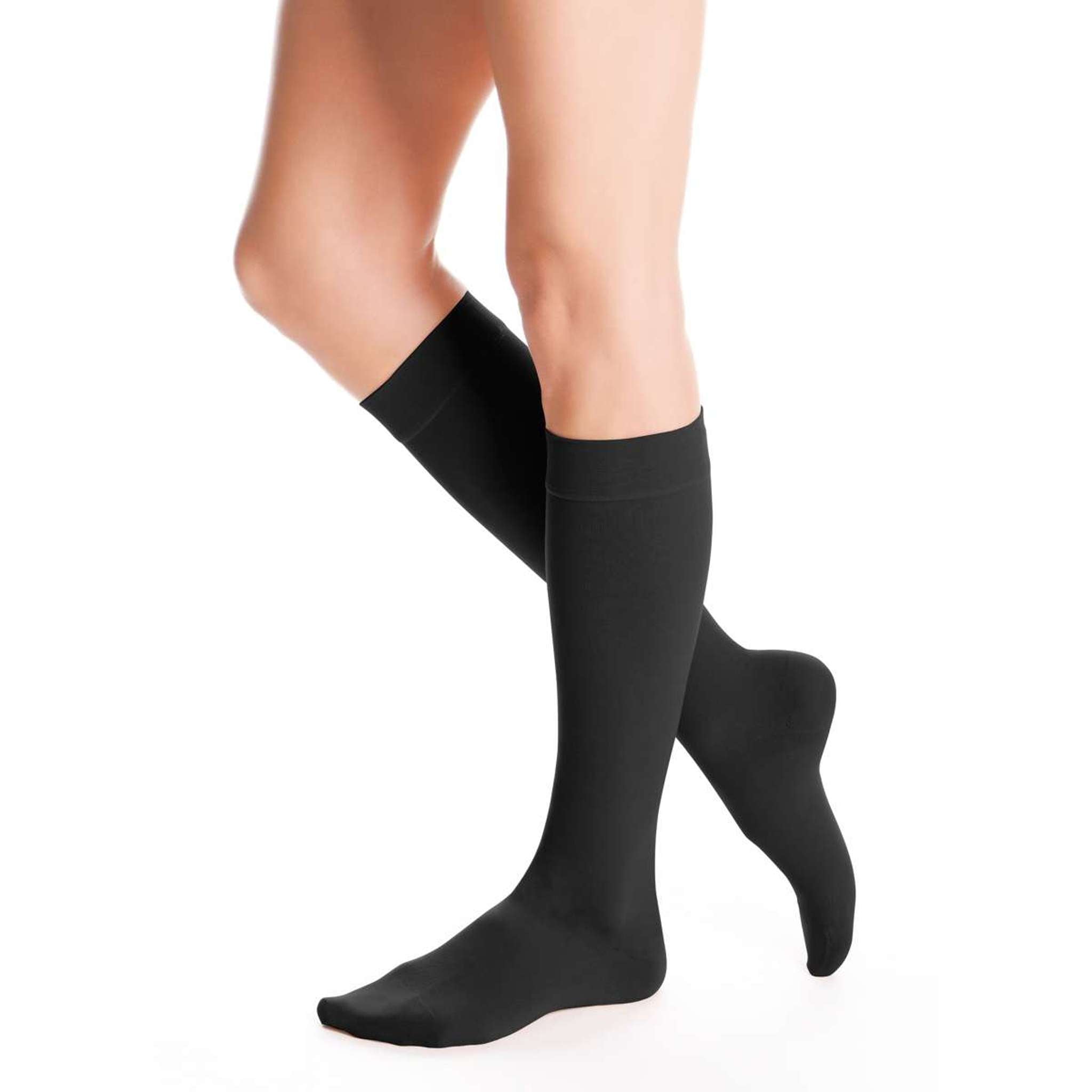 Compression Zipper Socks Leg Support - Black -Unisex Small