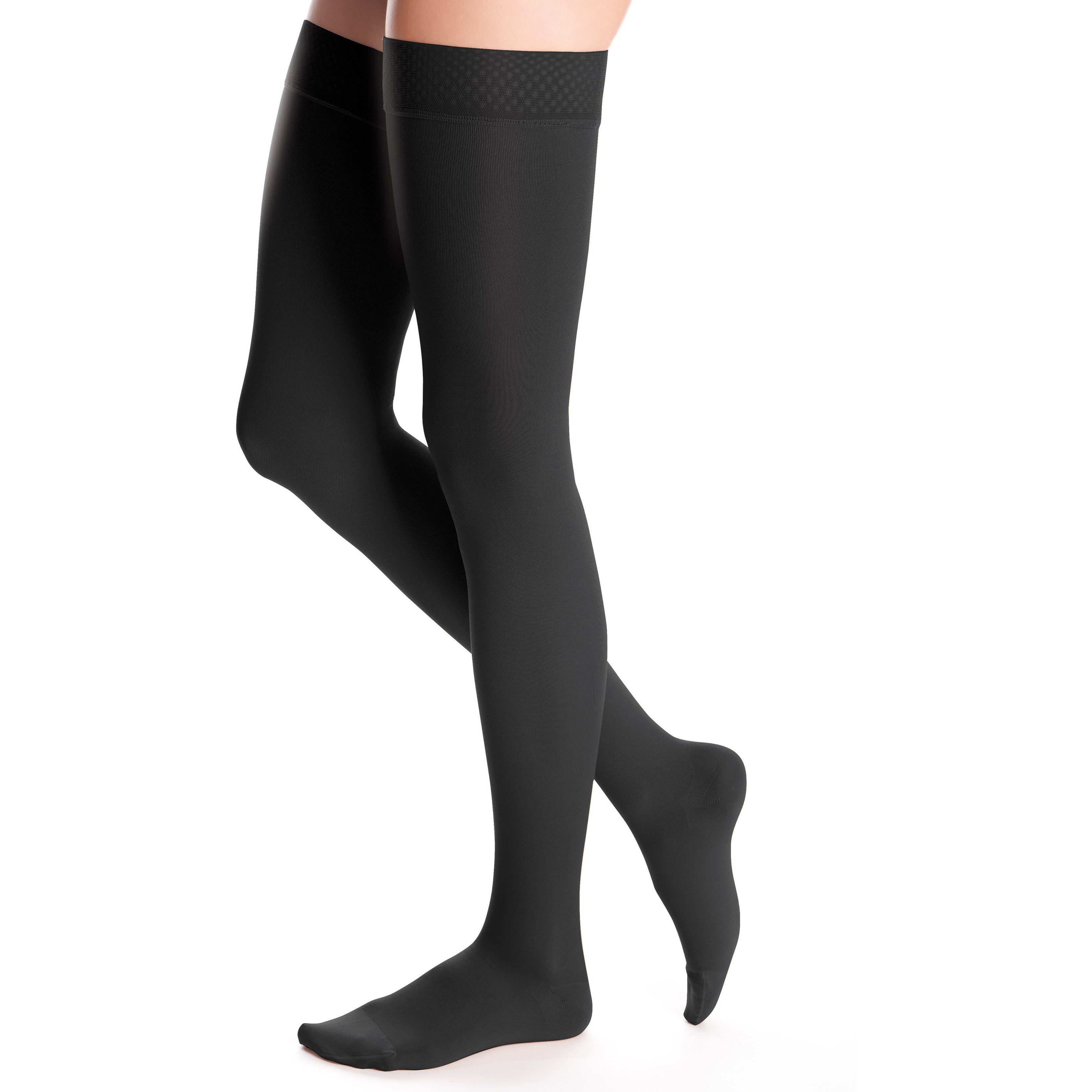 duomed advantage 30-40 mmHg Thigh High w/Beaded Top Band Closed Toe  Compression Stockings – CVR Compression Care
