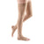 Mediven Comfort 15-20 mmHg Thigh High w/Beaded Silicone Top Band, Open Toe, Natural