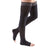 Mediven Comfort 30-40 mmHg Thigh High w/Lace Top Band, Open Toe, Ebony