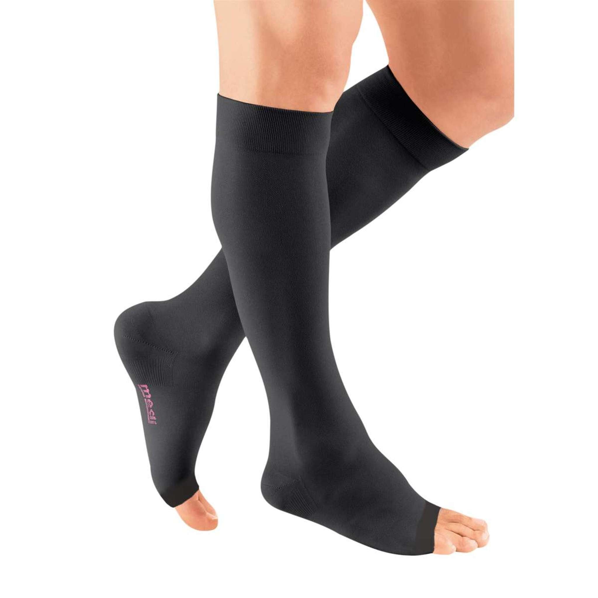 20-30 Mm Hg Open Toe Compression Socks With Zipper 