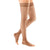 Mediven Sheer & Soft 15-20 mmHg Thigh High w/Lace Silicone Top Band, Open Toe, Natural