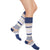 Rejuva Motley Stripe Knee High Compression Socks, Navy/Beige